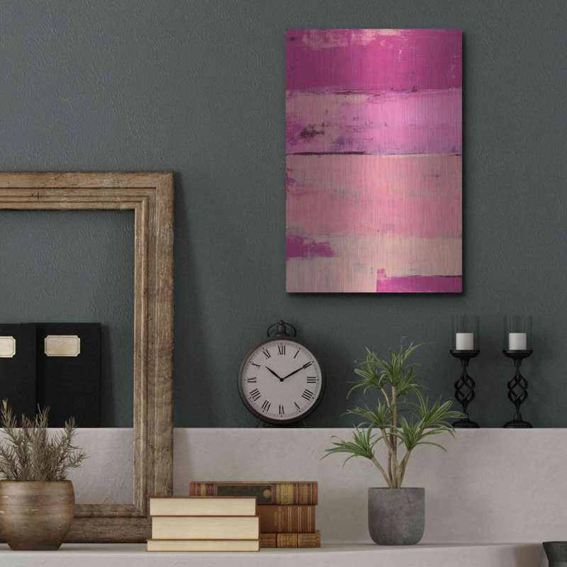 «Red Heart Hotel I» par Erin Ashley, Red Barrel Studio®, art mural en métal, H 16 po x l 12 po