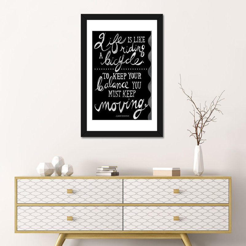 Art textuel sur toile, Papier d'art encadré noir, Blanc, H 32 po x l 24 po x P 1 po