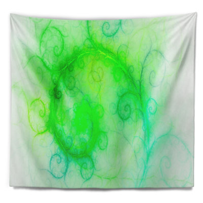 Abstrait magnifique tapisserie à motif vert vif