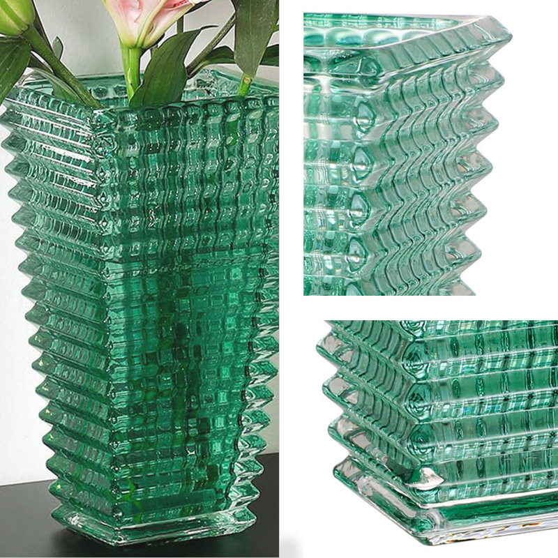 Vase à fleurs en cristal, vases à fleurs en verre pour le salon, la chambre à coucher, la cuisine, la table à manger, Clair