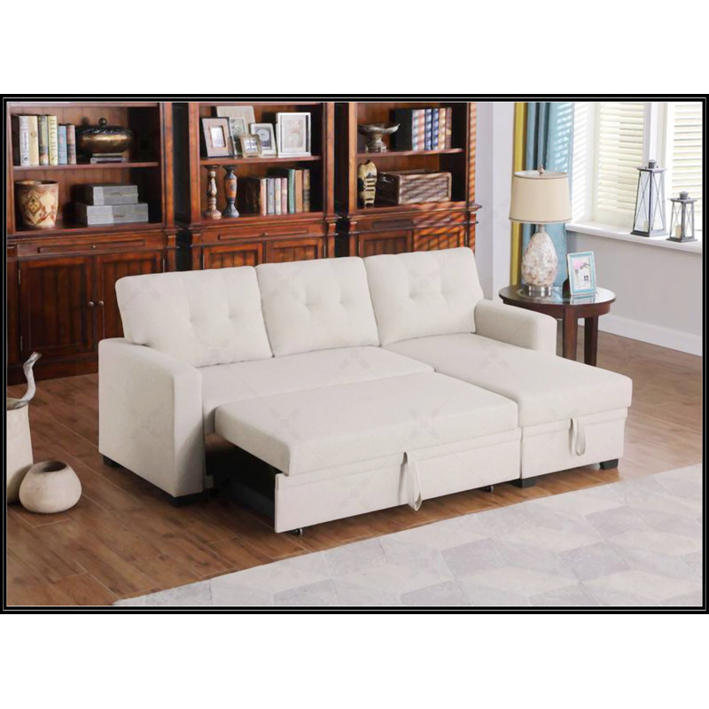 Canapé modulaire rembourré avec méridienne, canapé-lit simple convertible et coussins de dossier amovibles pour un confort accru