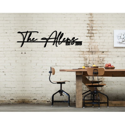 Family Name Sign, Established Metal Sign Personalized