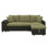 Dovie Upholstered 92.5 " Polyester Blend L-Shaped Sofa Bed with Ottoman