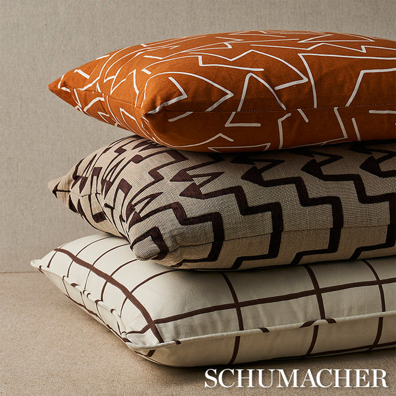 Schumacher x Hadiya Williams Tangent Print Pillow, 18" x 18"