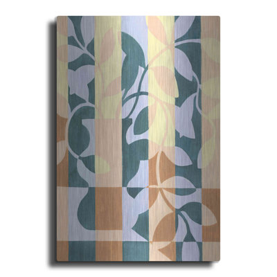 Art mural en métal Winston Porter «Checkered Cutting II» par Grace Popp