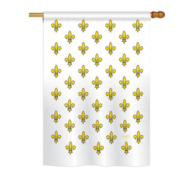 Drapeau maison en polyester à 2 côtés royal french