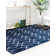Tapis bleu marine / argent Glam