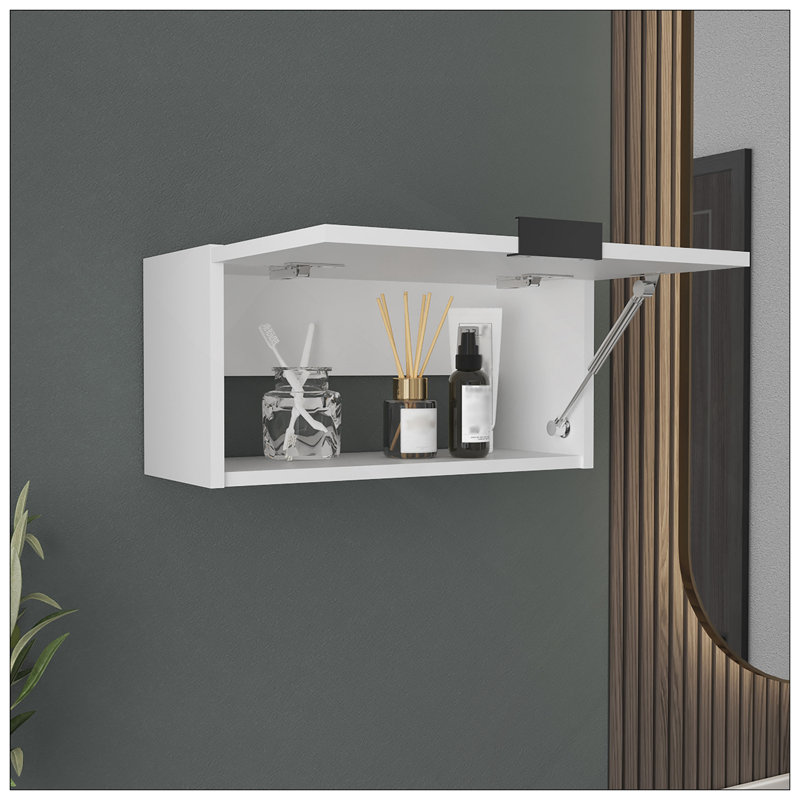 Wall Cabinet, 1 Door, 1 Shelf, White