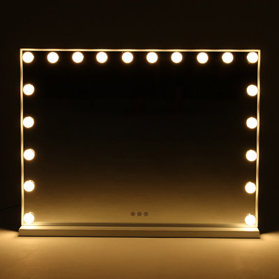 Kailey Rectangle Freestanding Makeup / Shaving Mirror