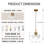 1 - Light Ribbed Glass Chandelier