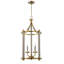 Luminaire suspendu cylindrique à 4 lumières