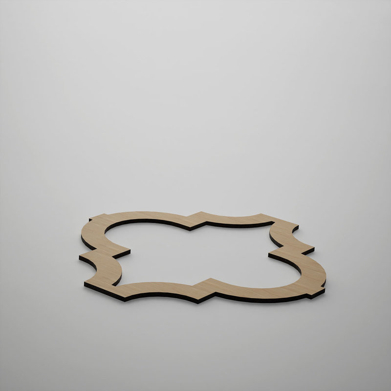 Panneaux muraux décoratifs en bois Marrakech, moyen, l 15 3/8 po x H 15 3/8 po x T 3/8 po, chêne blanc