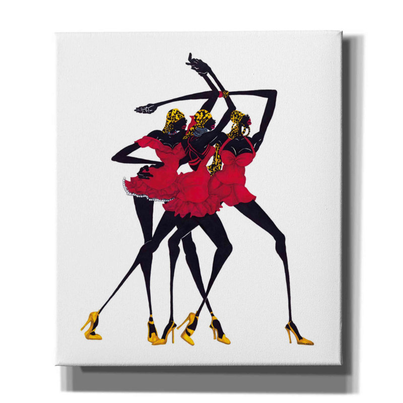«Little Red Dress» par Shan Kelly, art mural sur toile, H 30 po x l 26 po x P 1,5 po