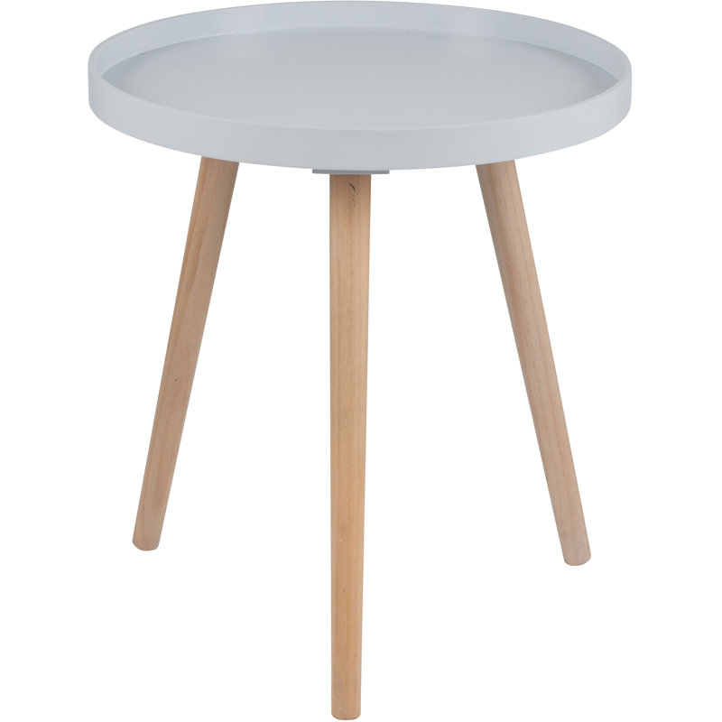 Margaux Tray Top End Table, Grey, Brown