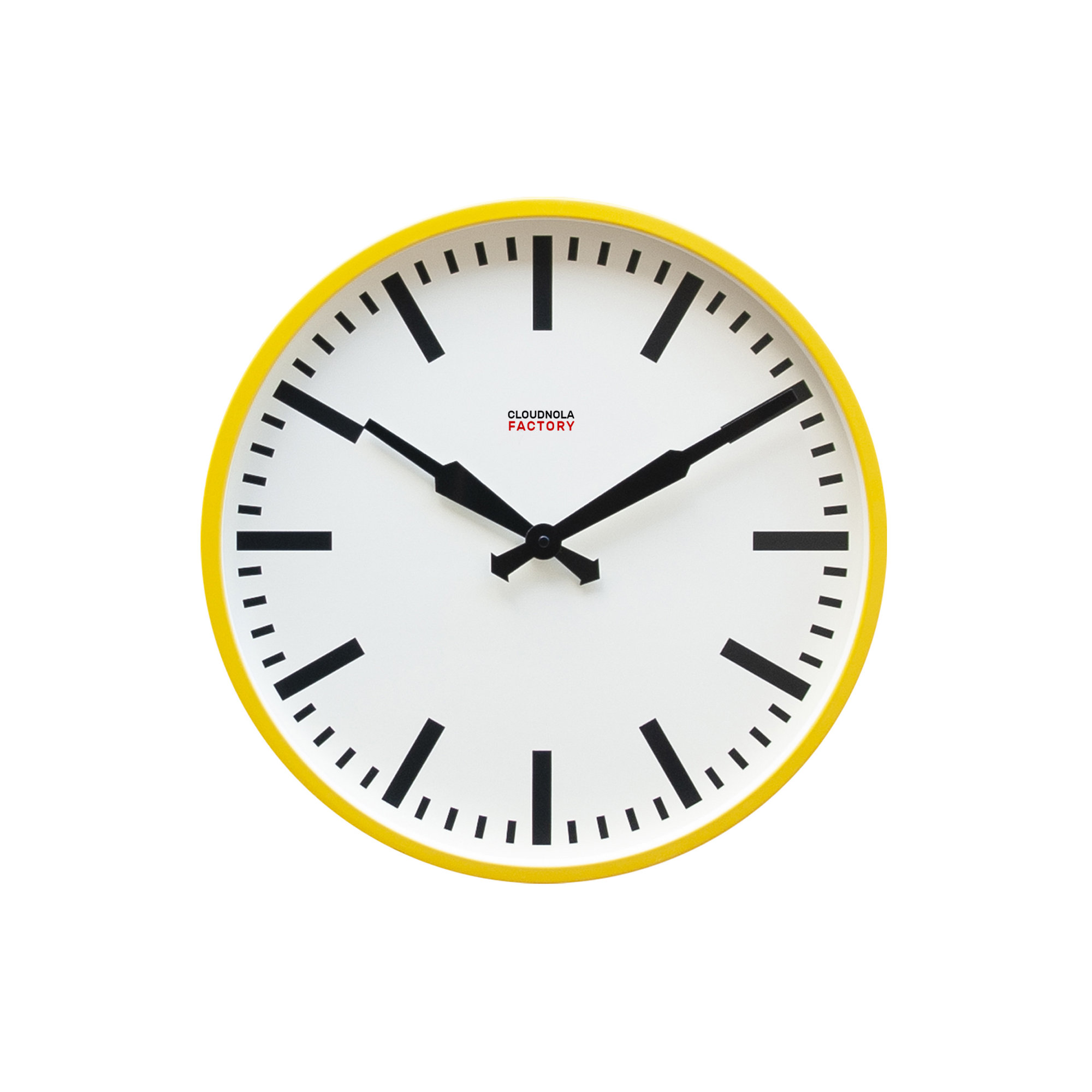 12'' Metal Wall Clock, Yellow