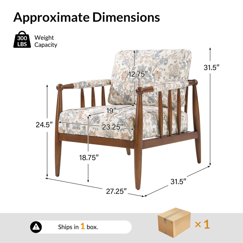 Avidite Arm Chair, Damask