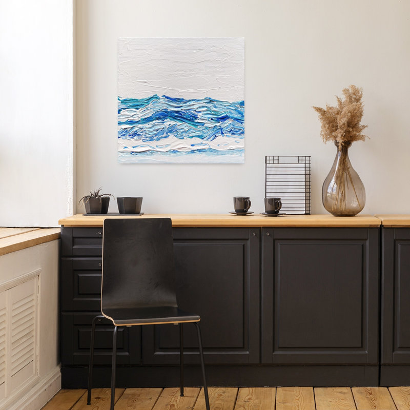 Textured Ocean Waves by Pauline Wegman | - Wrapped Canvas Print, 45.72 cm H x 45.72 cm W
