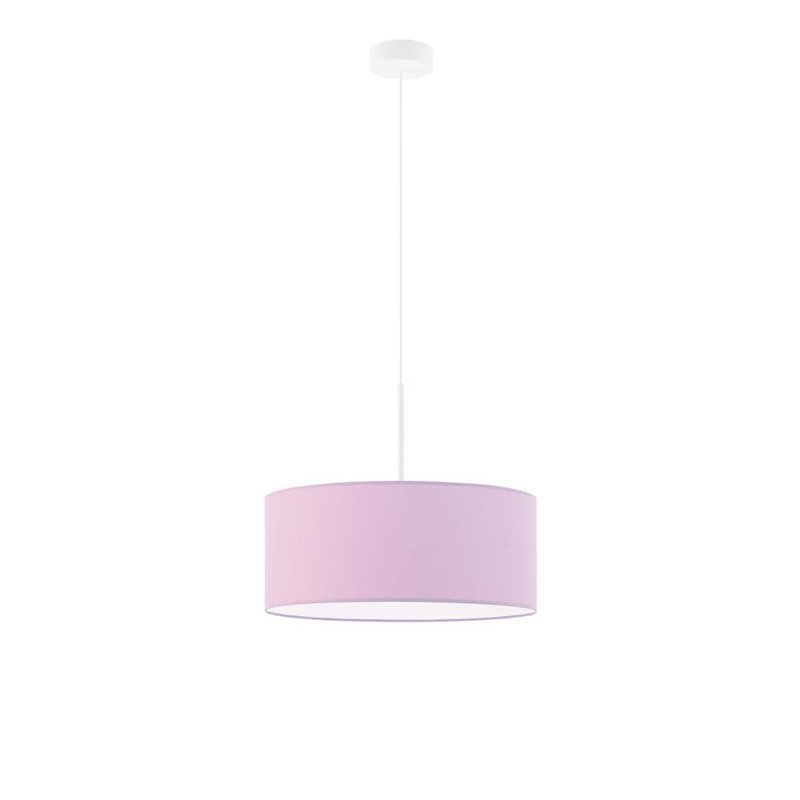 Aubryn 3 - Light Drum Pendant, White, Light Violet, 120cm H x 40cm W x 40cm D