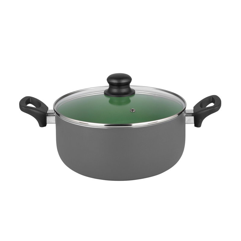 Mitchelton 6 - Piece Non-Stick Cookware Set, Grey/Green