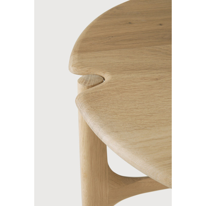 Pi Solid Wood End Table, Oak