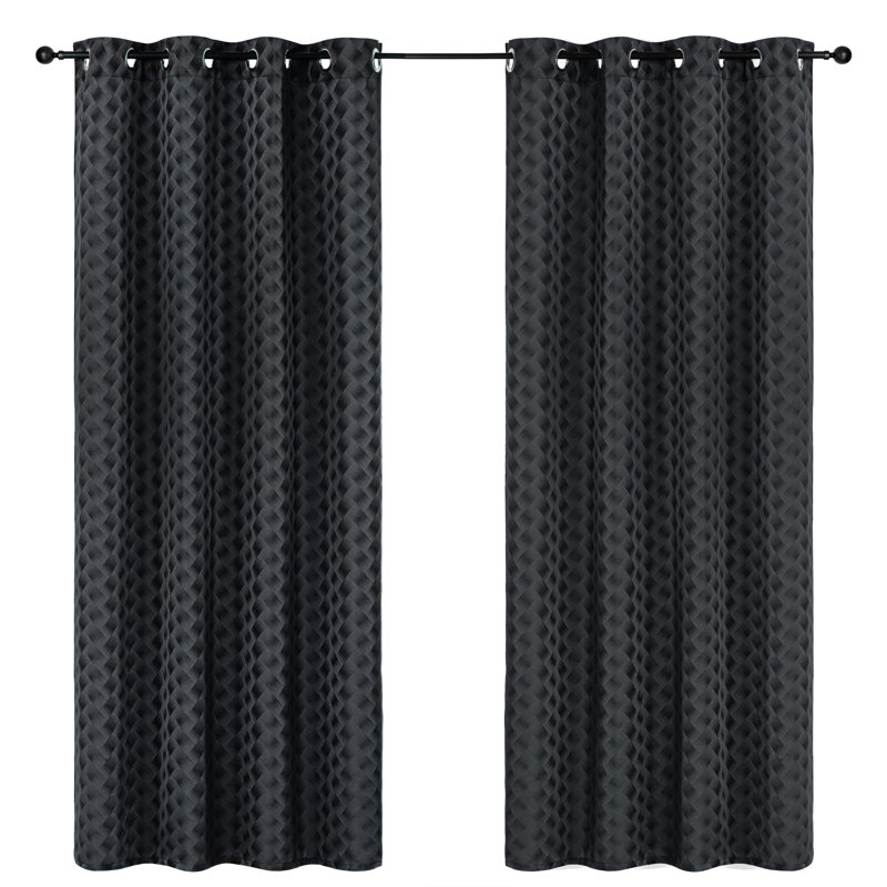 Room Darkening Curtain Single Panel, Black