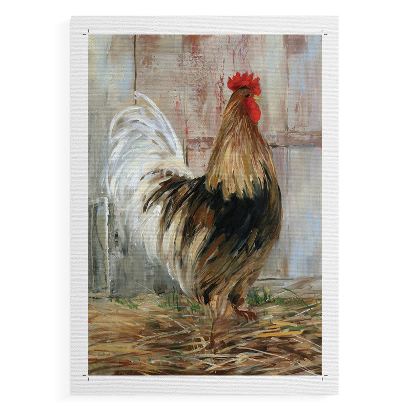 Farmhouse Rooster - Impression sur toile seulement - NON CADRE, H 36 po x l 24 po