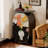 Modern oval art pattern drawer accent cabinet