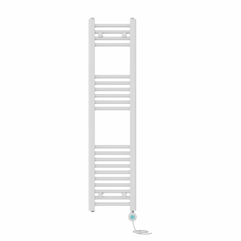 Carli Straight Towel Rail Heated Towel Rails, 120cm H x 30cm W x 3cm D, White