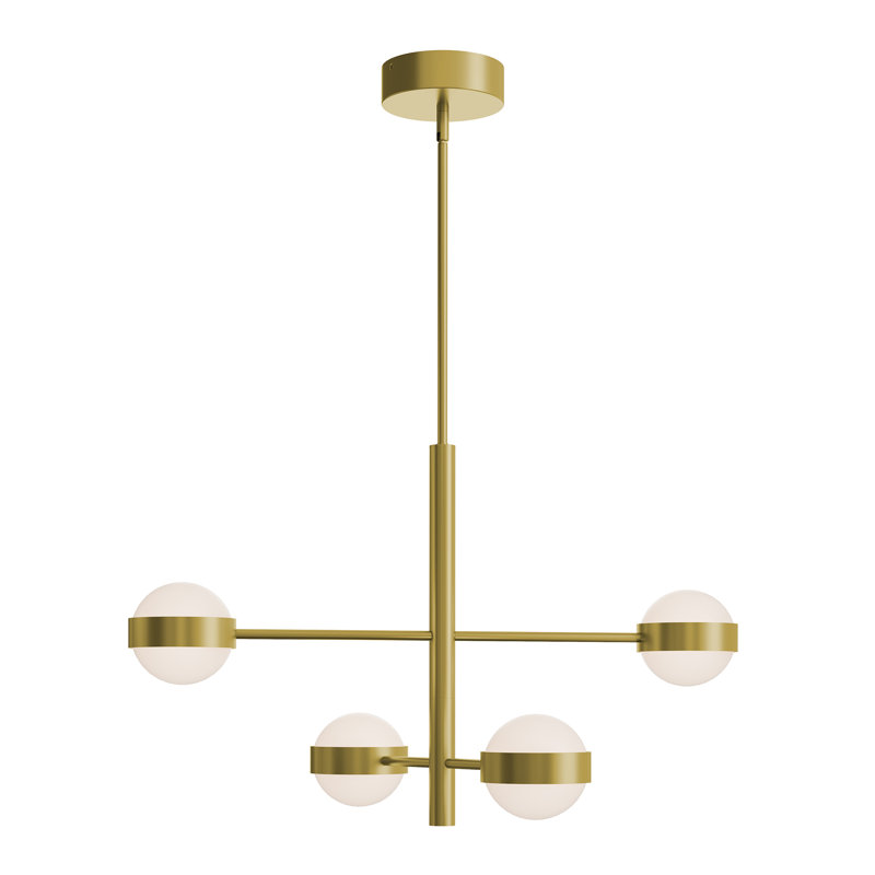 Luminaire suspendu à 4 lumières Verona, Laiton clair antique