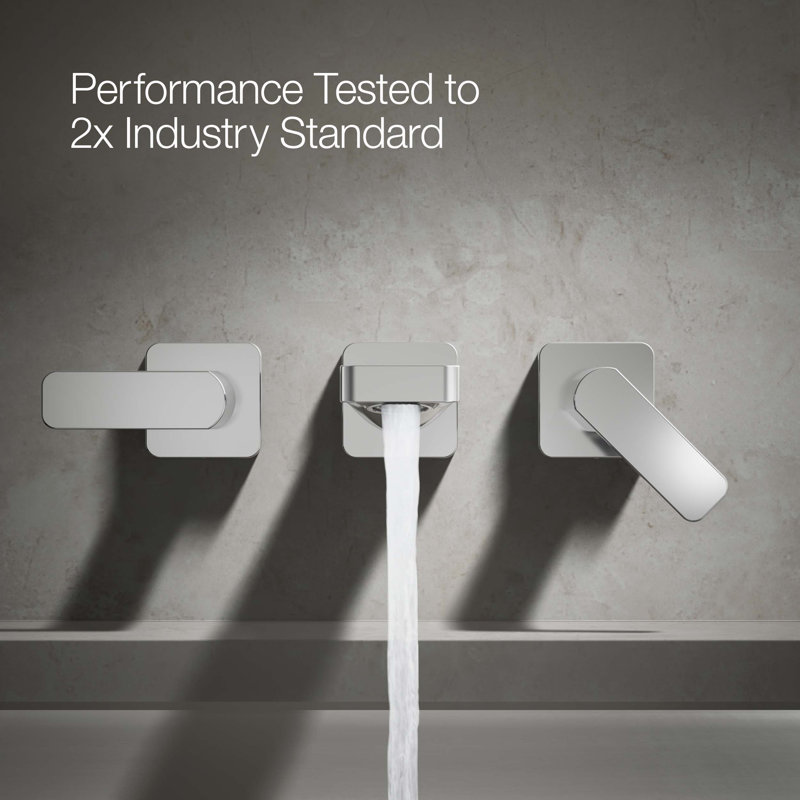 Parallel Wall Mount Bath Filler Trim, Polished Chrome