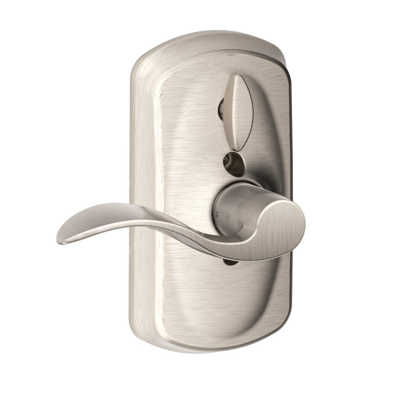 Plymouth Accent Keypad Electronic Door Lever with Trim, Yes, Satin Nickel