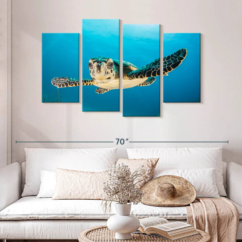 Brampt Underwater Baby Turtle, 32" H x 52" W
