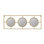 3 Mirror Piece Wall Mirror in Gold Rectangular Frame