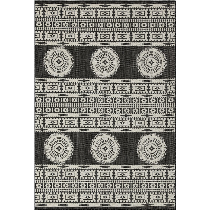 2 Ft. 7 In. X 3 Area Rug - Sunshine Gchar2023 Anthracite Indoor/Outdoor Durability Stain Polypropylene Elegant & Pet Equipment Decoration 2.7 7.3