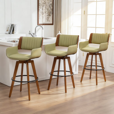 Yes Upholstered Faux Leather Bar Stool