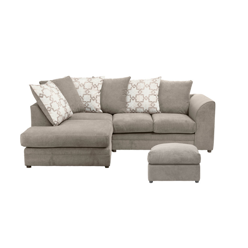 Arabella 2 - Piece Living Room Set, Stone/Grey, Left Hand