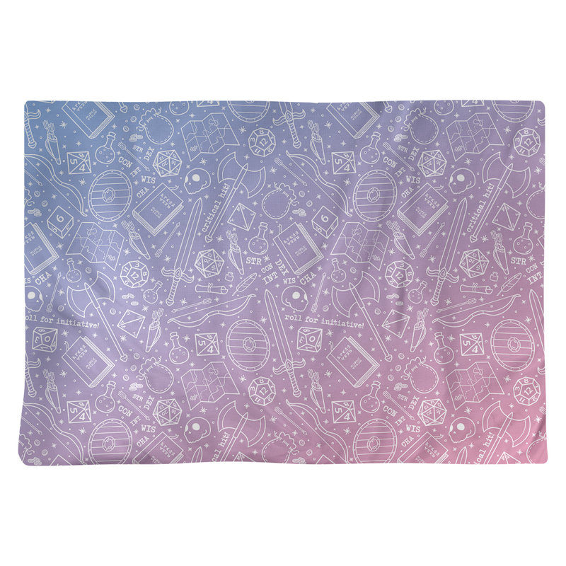 Napperon en coton 18 po Classic RPG, Bleu / Rose