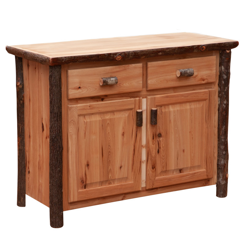 Fireside Lodge Hickory Log 48-inch Buffet - Natural, Traditional