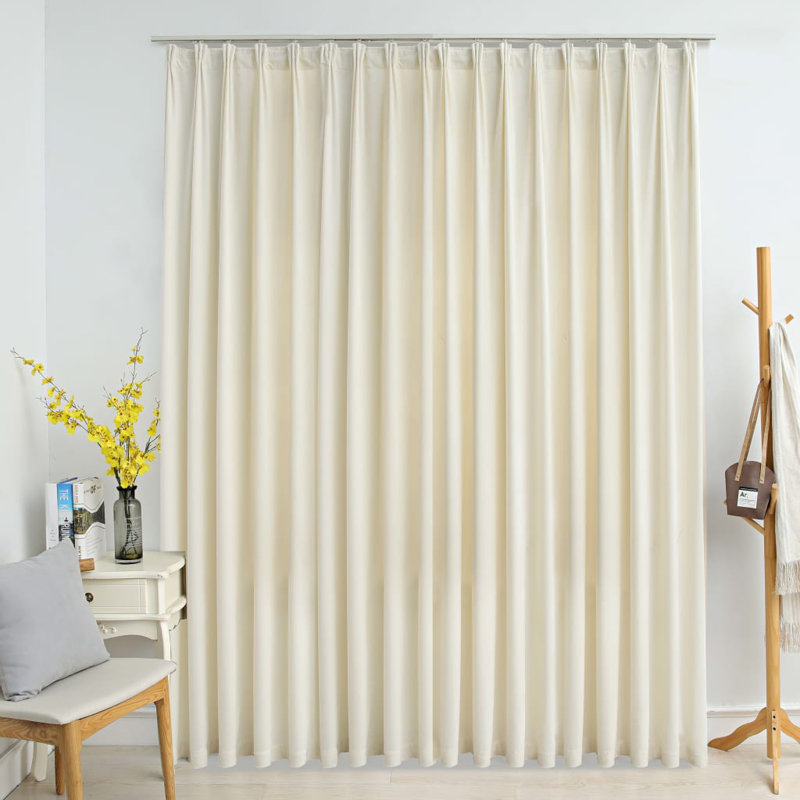 Kattie Blackout Curtain Single Panel, Cream