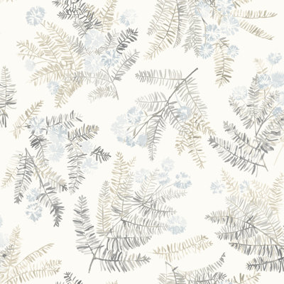 Papier peint botanique vert de mer Frith