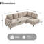 Canapé modulaire en L 95 po-605288885