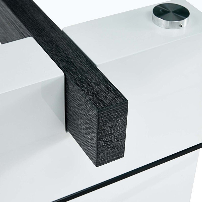 Rectangle L 71 po x l 39,3 po Jameen, Blanc