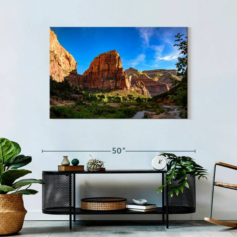 Journée ensoleillée à Angels Landing, H 30 po x l 45 po, Toile tendue