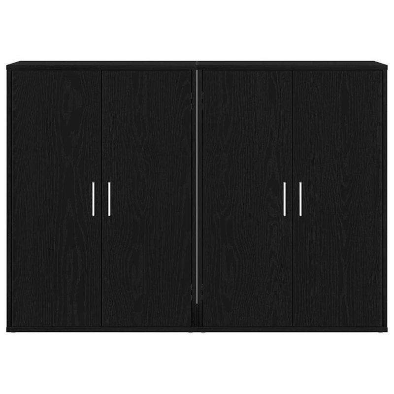 Sideboard 60 X 31 X 84 Cm Engineered Wood, Black Oak