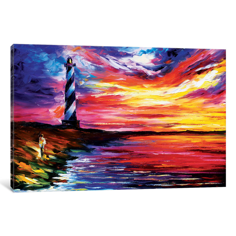 " Lighthouse " by Leonid Afremov, 26" H x 40" W x 1.5" D