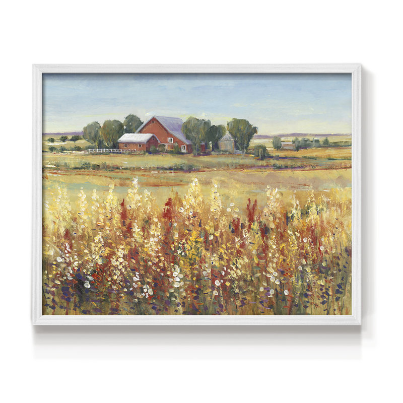Country View I - Impression encadrée - Restickable, H 8 po x l 10 po, Blanc