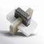 Cole And Grey Marble Geometric Link Knot Sculpture