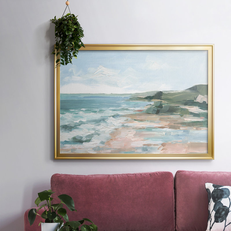 «Distant Regatta I», reproduction d'art sur toile simple, H 18 po x l 26 po x P 1,5 po, Or