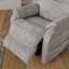 Fauteuil relevable moelleux en tissu colombe Lucie