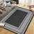 Modern Neutral Bordered Area Rugs, Black 8'X10' Soft Washable Non Slip Solid Geometric Large Throw Carpet for Living Room Bedroom Dining Nursery Apartment Dorm Office Farmhouse Home Decor-441332119
